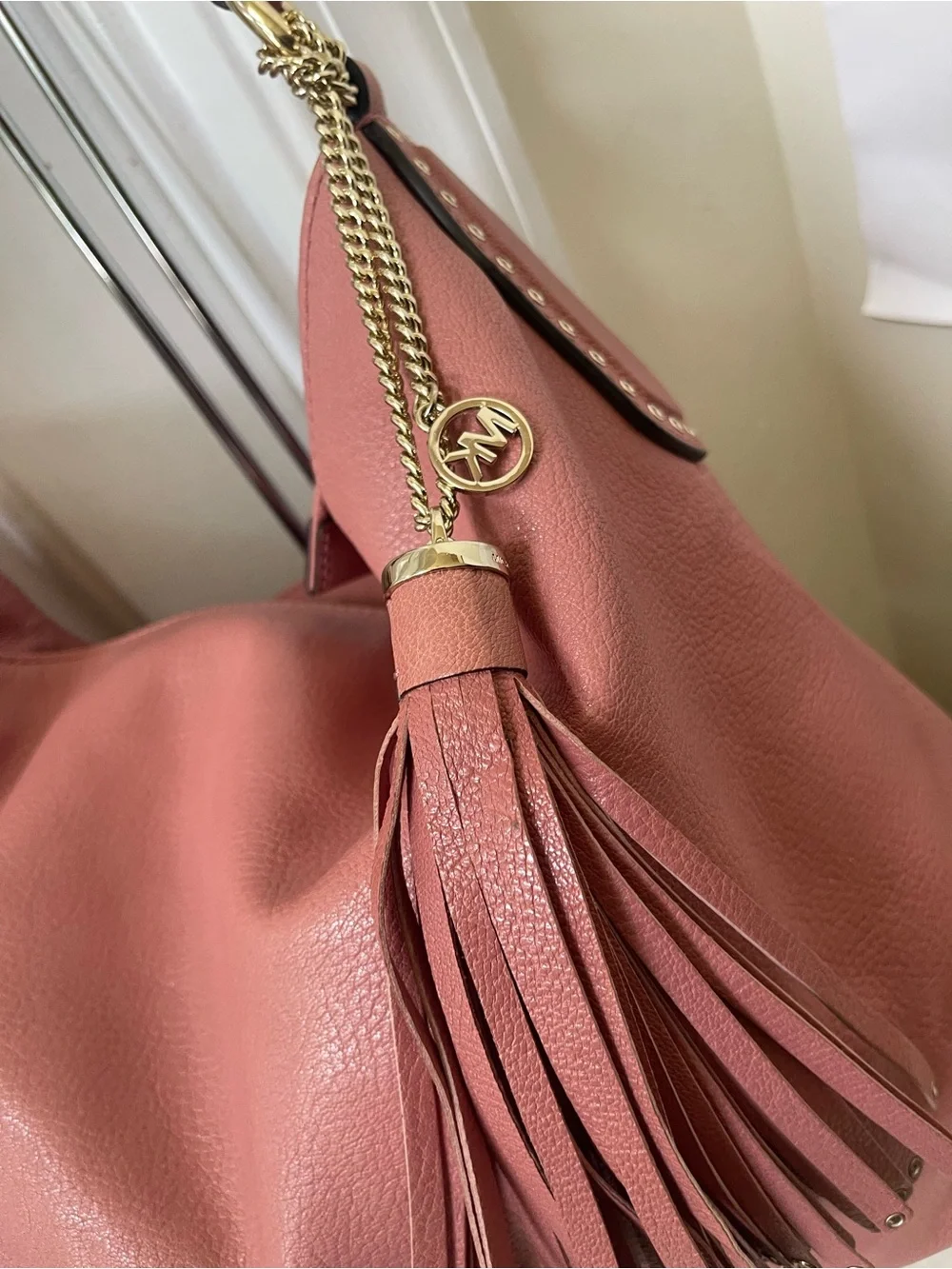 Michael Kors Brooklyn large shoulder bag Dusty Rose